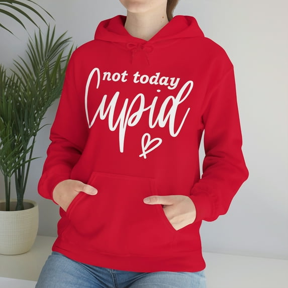 Not today Cupid Valentine's Unisex Heavy Blend™ Hooded Sweatshirt
