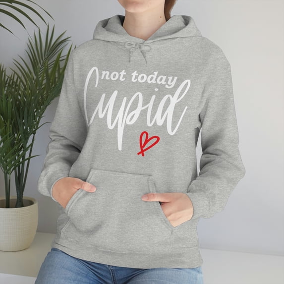 Not today Cupid valentine's Unisex Heavy Blend™ Hooded Sweatshirt