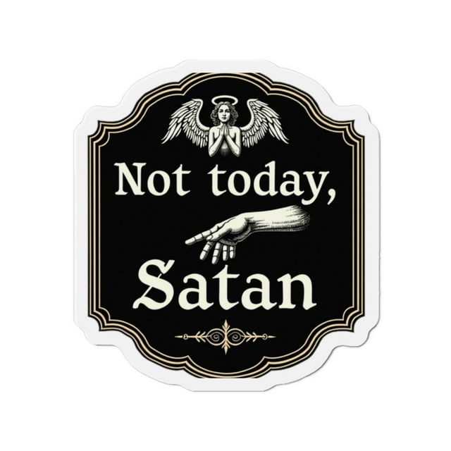 Not today Satan Die-Cut Magnet (2"x2", Die-Cut, 1pc)