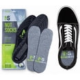 thumbnail image 1 of NotSocks Thin Shoe Insoles for Men & Women – Bamboo Charcoal Odor Control (2-Pack, Adult Grey), 1 of 8