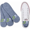 thumbnail image 1 of NotSocks Insole Covers 3-Pack, Sockless Shoe Liners with Odor & Moisture Control, Gray, 1 of 8