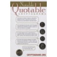 thumbnail image 1 of Pre-Owned Notable Quotable Cryptograms (Paperback) 1402755309 9781402755309, 1 of 1