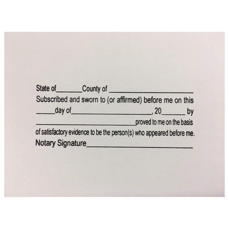 Notary Jurat 2773 Black Rectangular Rubber Stamp 1" x 2.5" Business Stamp