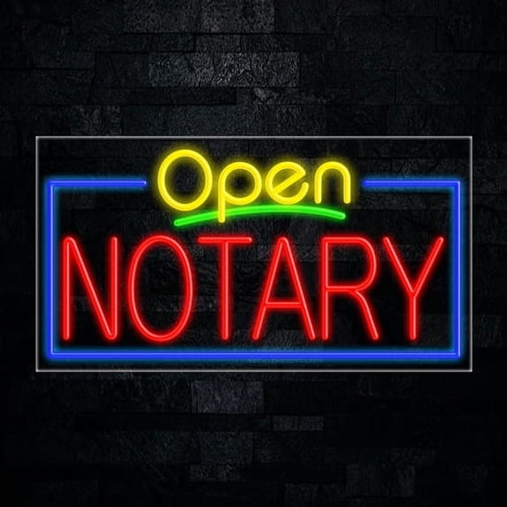 Notary LED Neon Sign 33"L x 18"H #35806