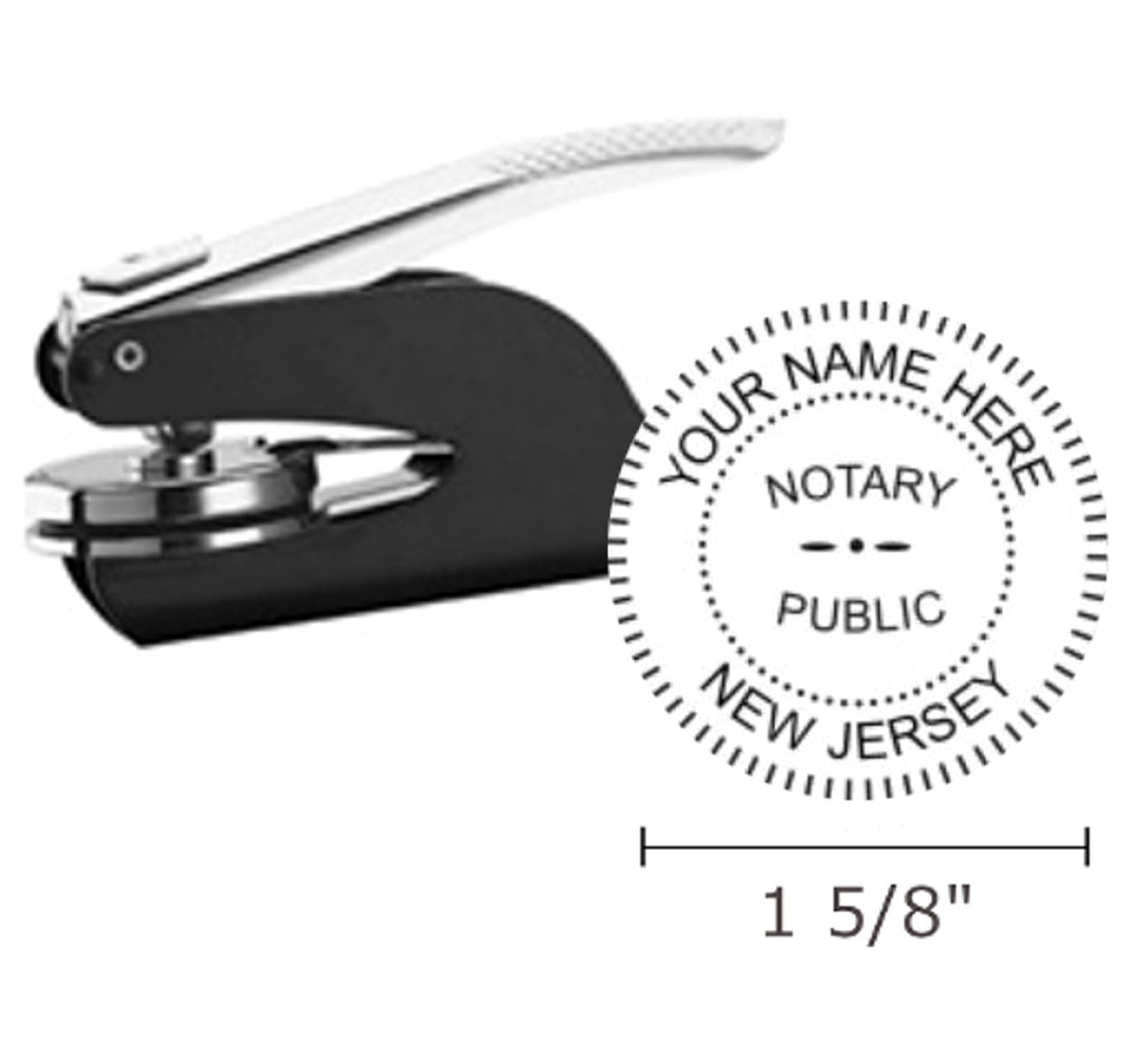 Notary Modern Journal, Self Inking Stamp, Black Pocket Seal Embosser