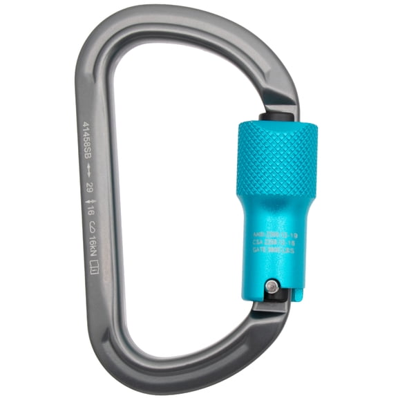 Notch Offset Oval 3600lb ANSI Aluminum Carabiner (41458SB)
