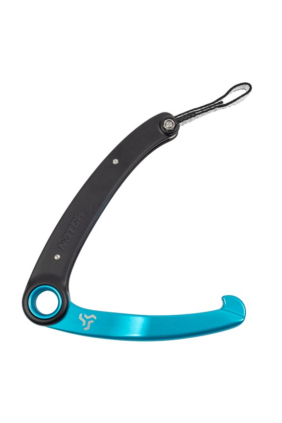 Grapple Work Positioning Device, Aluminum Stainless Steel with Polyester Tether, Length 11.4", WLL 365 lb., Black & Teal (99803)