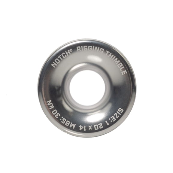 Notch Non-Anodized Aluminum Rigging Thimble Small # 1 (20mm x 14mm) (40465)