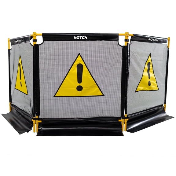 Notch Tri-Guard II Heavy-Duty Nylon Coated Durable 3-Section Debris Containment Mesh Barrier (100075)