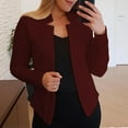 thumbnail image 1 of Notched Collar Blazer Jacket for Women Business Casual Jackets Long Sleeve Open Front Cardigan Suit Jacket, 1 of 5