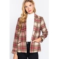 thumbnail image 1 of Notched Collar Plaid Jacket, 1 of 5