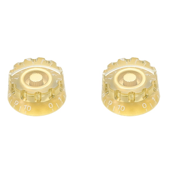 Notched Speed Knobs Speed Volume Tone Control Knobs 6mm/0.24" Gold 2 Pack
