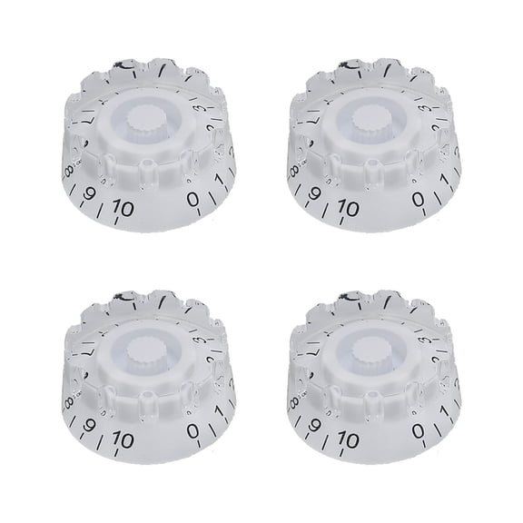 Notched Speed Knobs Speed Volume Tone Control Knobs 6mm/0.24" White 4 Pack