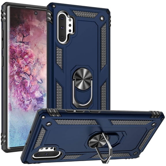 Note 10 Plus Case,Note 10+ Case, [Military Grade ] 15ft. Drop Tested Protective Case with Magnetic Car Mount Ring Holder Stand Cover for Samsung Galaxy Note 10 Plus/Note 10 Plus 5G - Blue