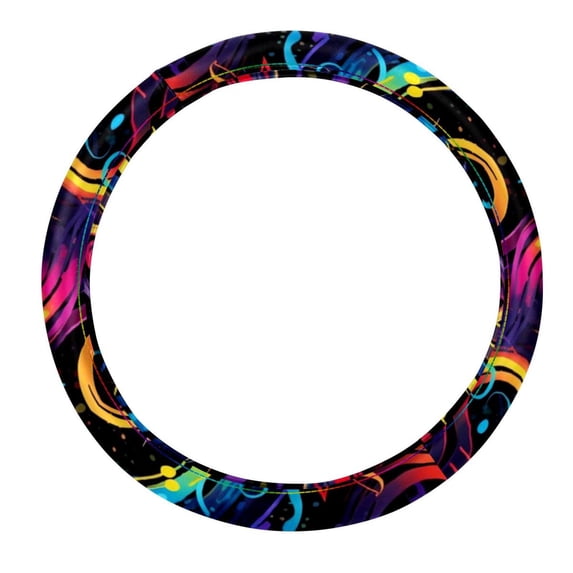 Note 14.5 Inch Printing PVC Leather Auto Accessories Car Wheel Covers Steering Wheel Cover