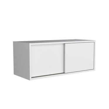 Note 32"W x 13" H Wall Cabinet white Engineered Wood White