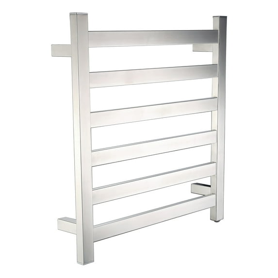 Note 6-Bar Stainless Steel Wall Mounted Electric Towel Warmer Rack in Polished Chrome