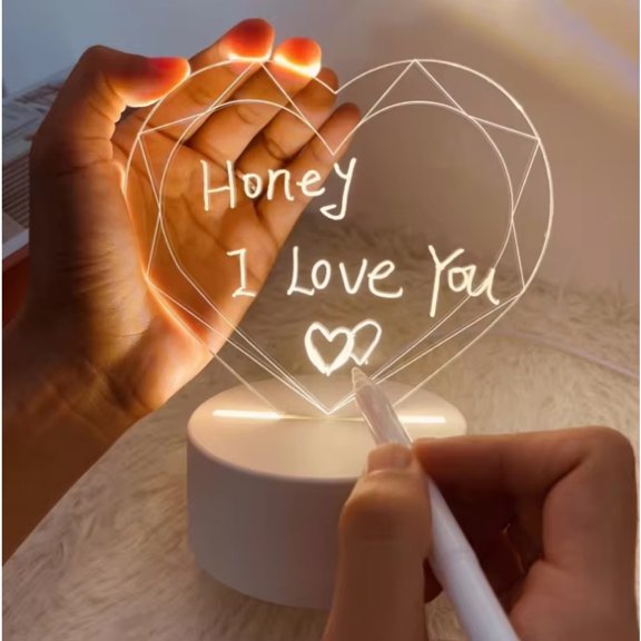 Note Board Creative Led Night Light USB Message Board Holiday Light with Pen Gift for Children Girlfriend Decoration,Children's Night Light Writing Lamp