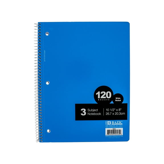 , Note Book 3 Subject, Count 1 - Paper/Filler/Note Book / Grab Varieties & Flavors