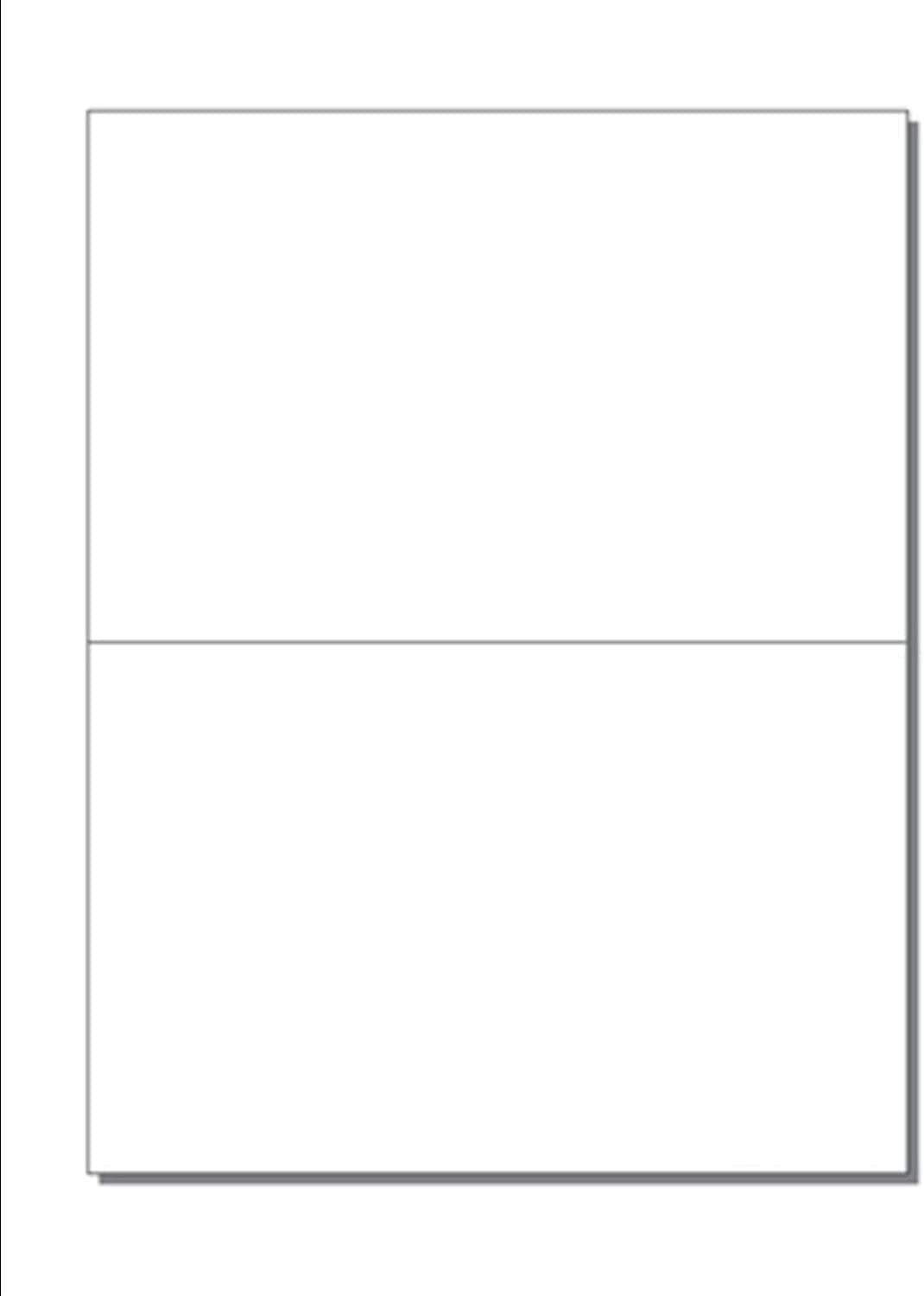 Note Card, Scored (8.5" x 5.5", folded) on 8.5" x 11" White 65lb Cover- 100 Shts