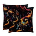 thumbnail image 1 of Note Chair Pillow Covers Set with Velvet Material, Unique Patterns, 16x16, 18x18, 20x20 Inches, 2 Items Included for Throw Pillows, Pillow Inserts, 1 of 6