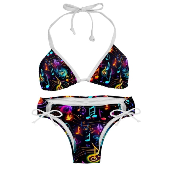 Note Chic Bikini Set with Detachable Sponge & Adjustable Strap | 2-Pack for Versatile Swim Suit Looks