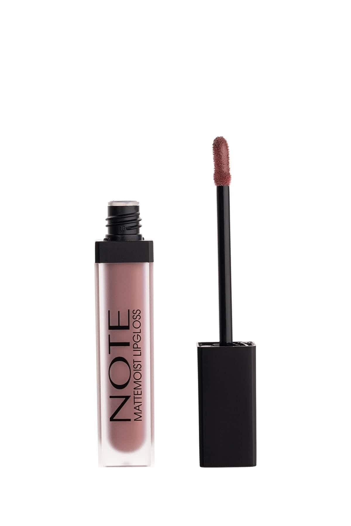 Note Cosmetics Mattemoist Lipgloss Semi Matte Satin Finish Liquid Lipstick-412 Forever Nude