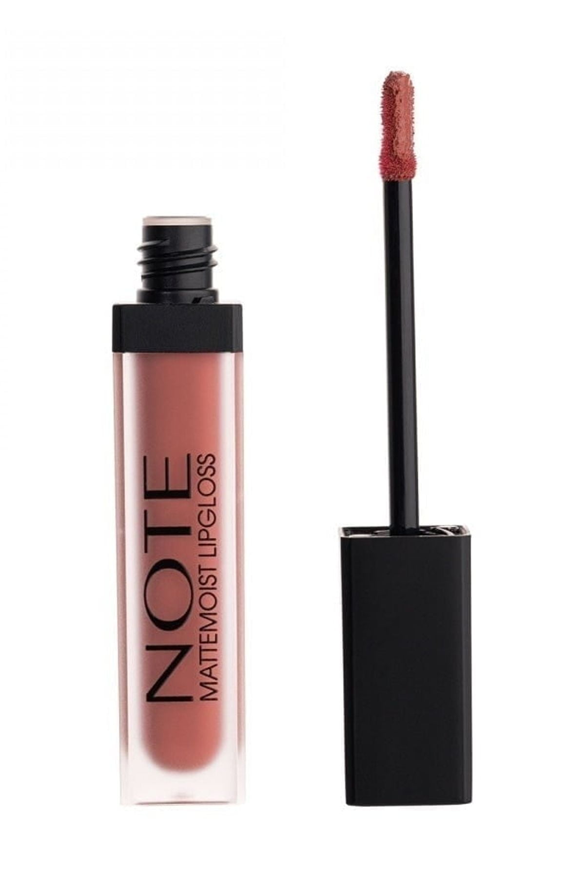Note Cosmetics Mattemoist Lipgloss Semi Matte Satin Finish Liquid Lipstick-413 Coral Touch
