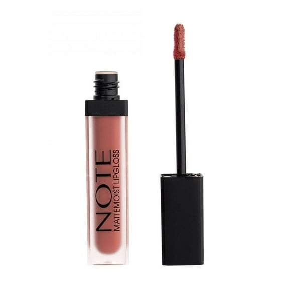 Note Cosmetics Mattemoist Lipgloss Semi Matte Satin Finish Liquid Lipstick-413 Coral Touch