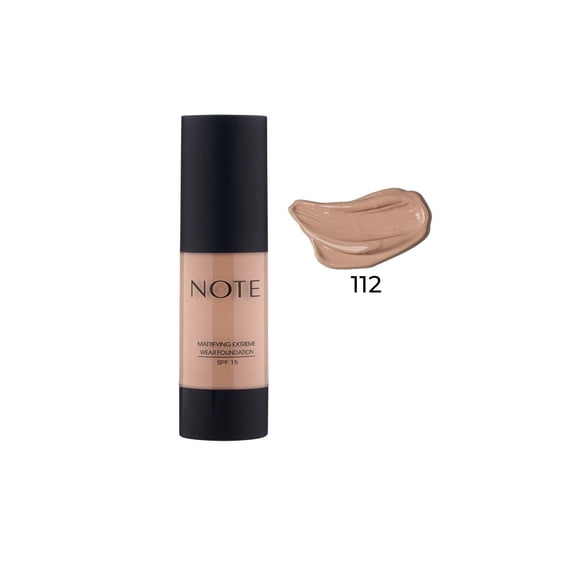 Note Cosmetics Mattifying Extreme Wear Foundation Matte Finish 112 Desert Beige