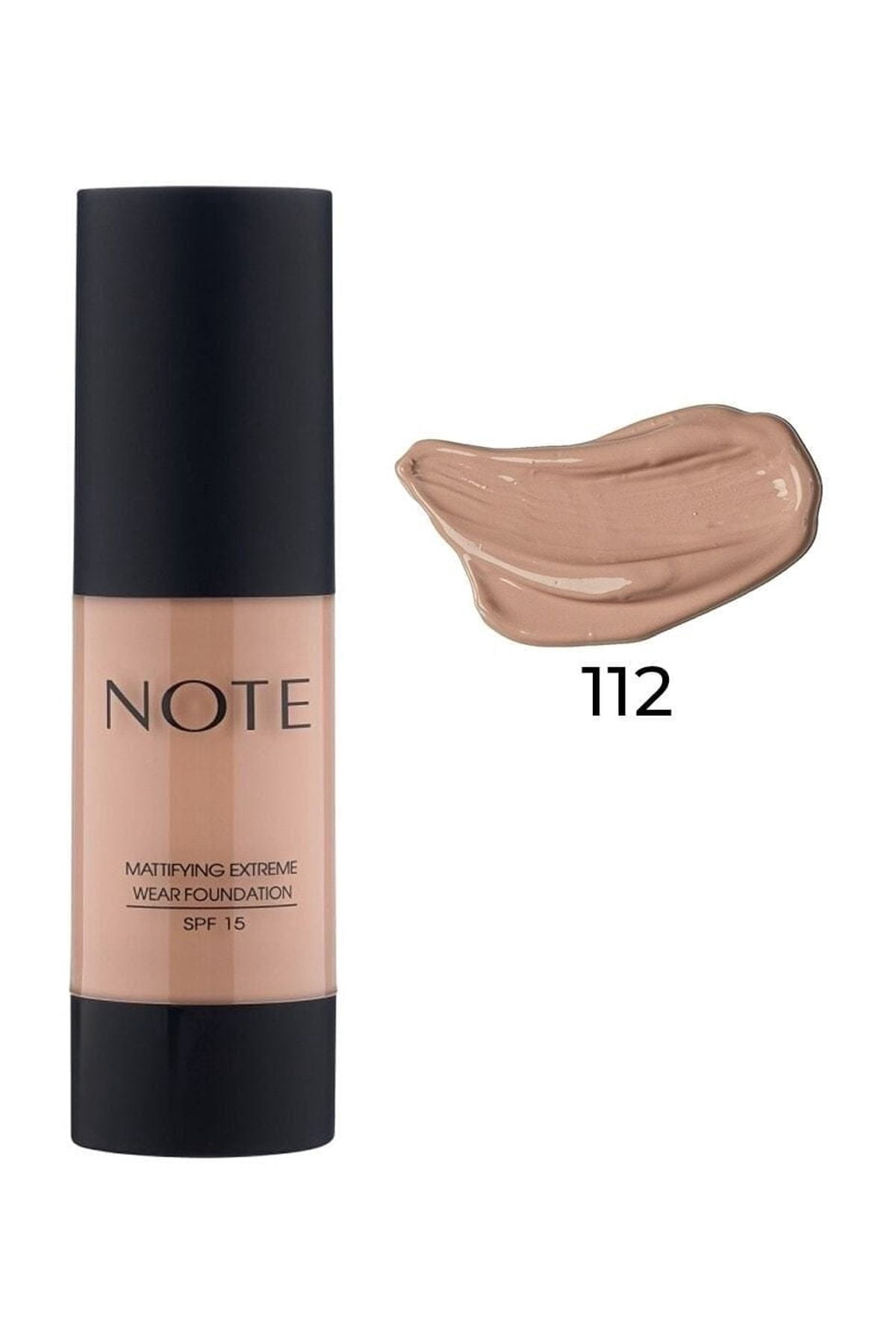 Note Cosmetics Mattifying Extreme Wear Foundation Matte Finish 112 Desert Beige