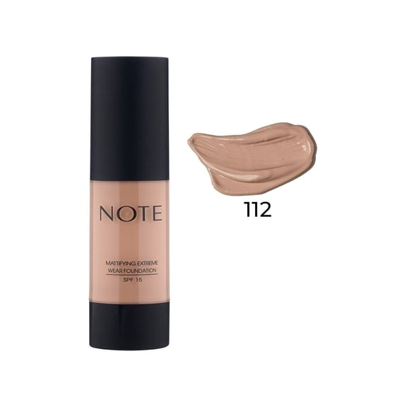 Note Cosmetics Mattifying Extreme Wear Foundation Matte Finish 112 Desert Beige
