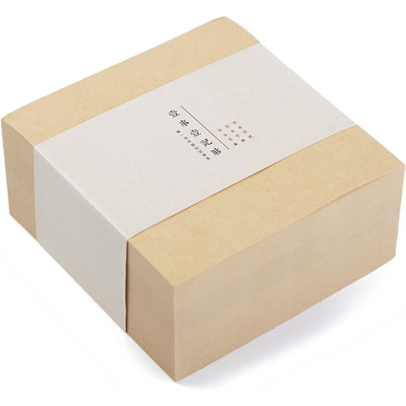 Note Cube 4 x 4 Inch (Not Sticky) Memo Cube Refill (No Holder) -Off Pages (Not Loose) Blank Scratch Pads, 400-Sheets/Cube ( Brown)