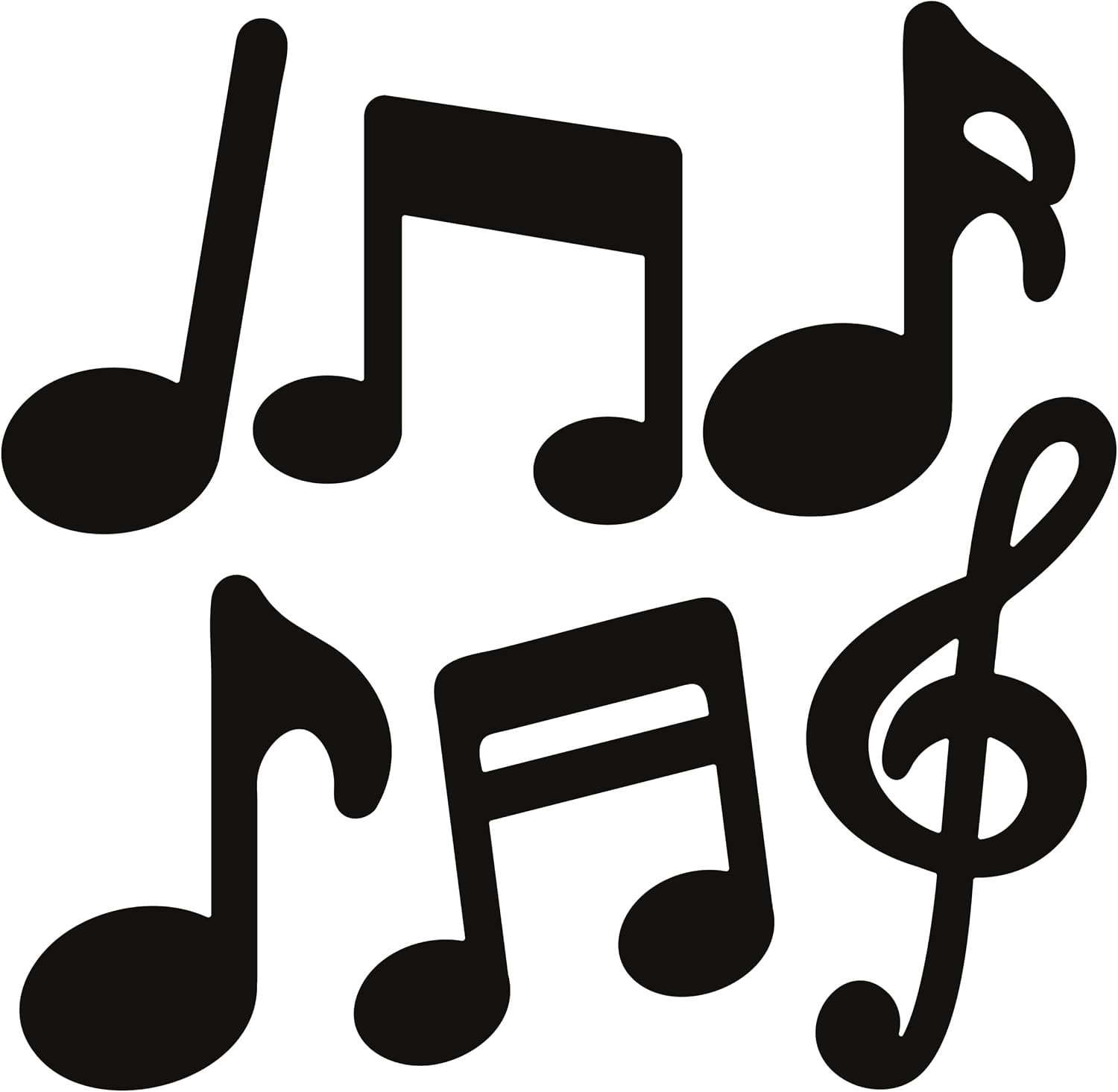 Note Cutouts, 54 count Double-Sided Musical Symbol Paper Cut Out ...