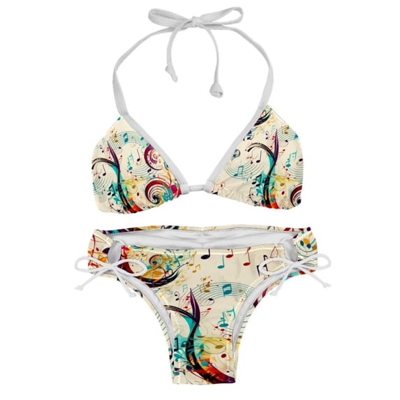 Note Detachable Sponge Adjustable Strap Bikini Set Two-Pack for Various Scenes