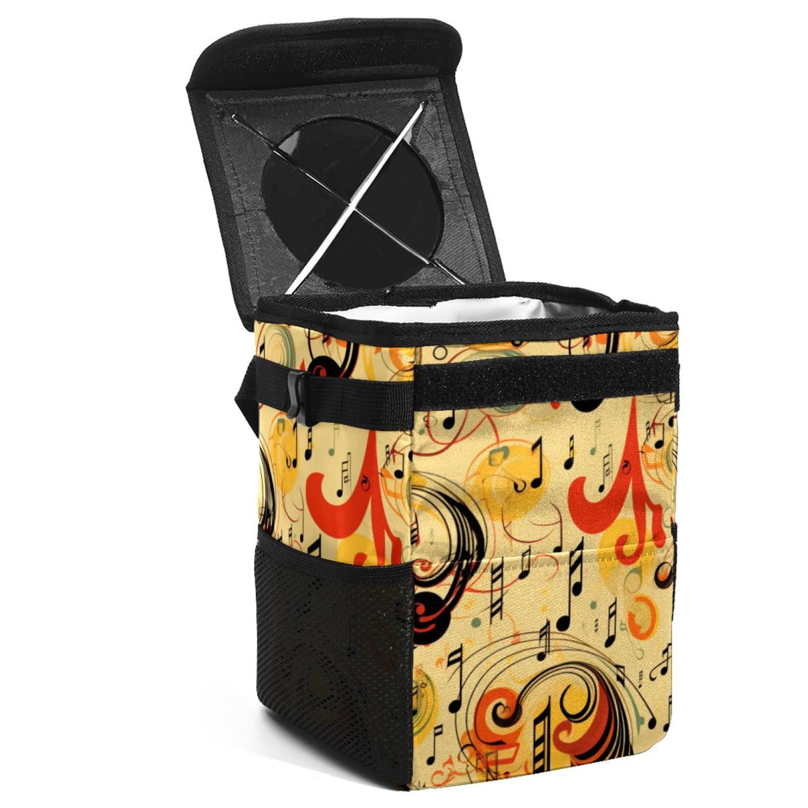 Note Foldable Car Trash Bin with Lid, Leak-Proof Mini Trash Can ...