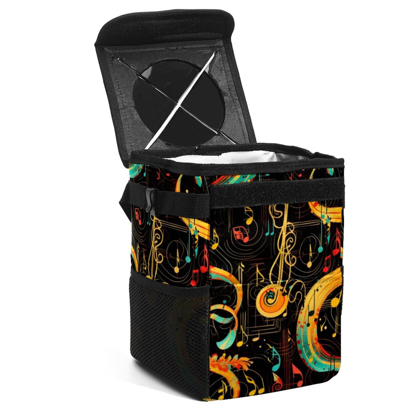 Note Foldable Car Trash Can with Lid, Leak-Proof Mini Trash Can ...