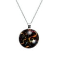 thumbnail image 1 of Note Glass Design Circular Pendant Necklace for Women - Elegant Statement Jewelry Piece for Every Occasion, 1 of 5