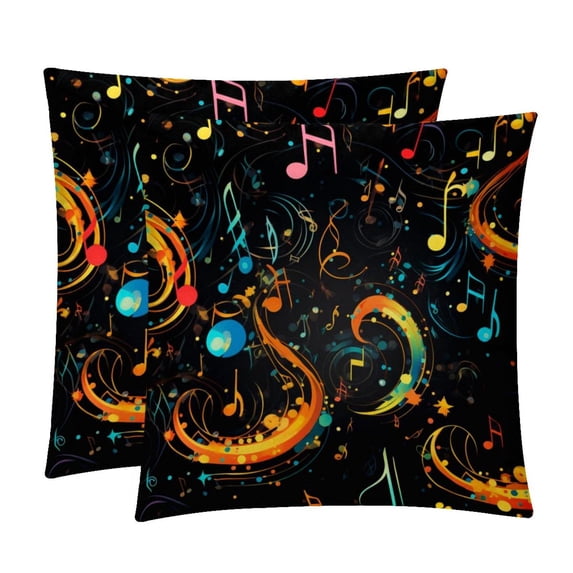 Note Luxurious Velvet Bed Pillow Inserts with Unique Patterns - Set of 2, 16x16, 18x18, 20x20 Inches - Ideal for Throw Pillow Covers and Home Decor
