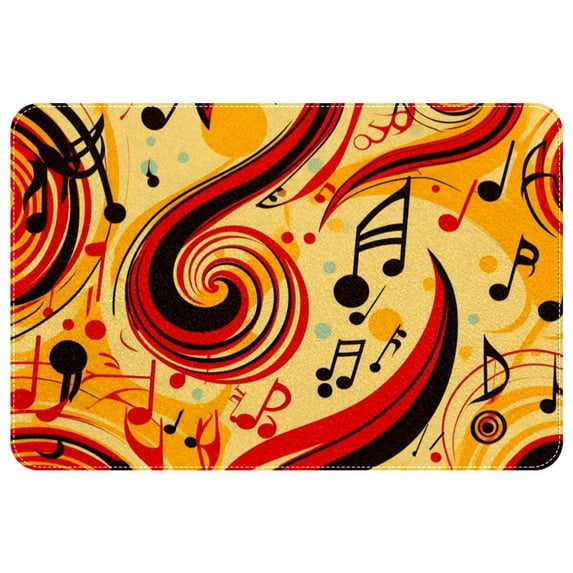 Note Machine Washable Non-Slip Polyester Door Rugs Office Rug Indoor Rug