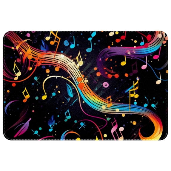 Note Machine Washable Non-Slip Polyester Floor Mat Door Mat Kitchen Mat