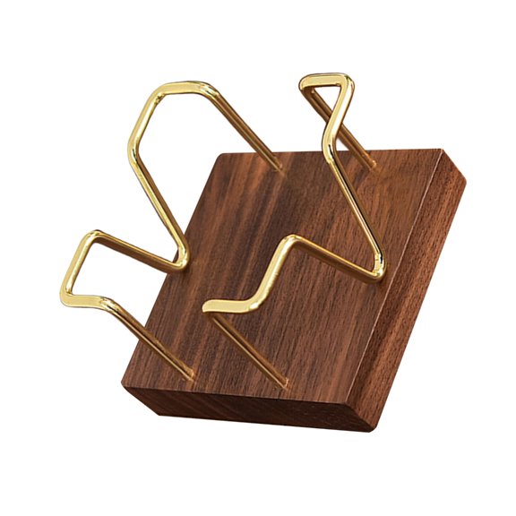 Note Memo Pad Storage Box with Wood Base Memo Pad Block Box Desktop Notes Storage Box for Desk 94x94mm