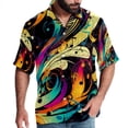 thumbnail image 1 of Note Men's Casual Printed Button Down Short Sleeve Beach Shirts, 1 of 6