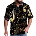 thumbnail image 1 of Note Men's Casual Spread Collar Hawaiian Short Sleeve Button Down Summer Beach Tops, 1 of 6