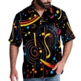 thumbnail image 1 of Note Men's Hawaiian Short Sleeve Printed Button Down Poplin Casual Summer Beach Shirt, Unisex, 1 of 6
