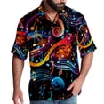 thumbnail image 1 of Note Men's Printed Casual Button Down Short Sleeve Beach Shirts, 1 of 6