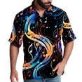 thumbnail image 1 of Note Men's Short Sleeve Casual Printed Button Down Beach Shirts - Summer Fashion Tops, 1 of 6