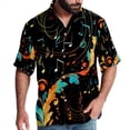 thumbnail image 1 of Note Men's Short Sleeve Casual Printed Button Down Beach Shirts, 1 of 6