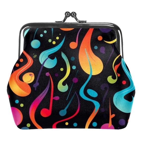 Note Microfiber Zinc Alloy Travel Wallet with Jaws Closure - Compact Coin Purse for Men and Women - 4.3x4.7 in 0.7 Microfiber Material - Secure and Stylish Travel Essentials for Your Journey