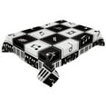 thumbnail image 1 of Note Music Black White Watercolor Splash Tablecloths Waterproof Kitchen Coffee Table For living Room Home Decor Dining Table, 1 of 7